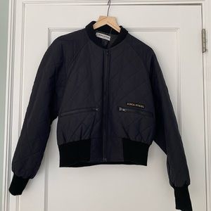 Sonia Rykiel vintage quilted navy bomber jacket XS/S